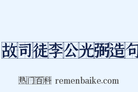 故司徒李公光弼造句是什么意思的图片